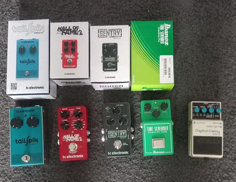 Baixa de preço!Pedais reverb overdrive vibrato delay noise gate