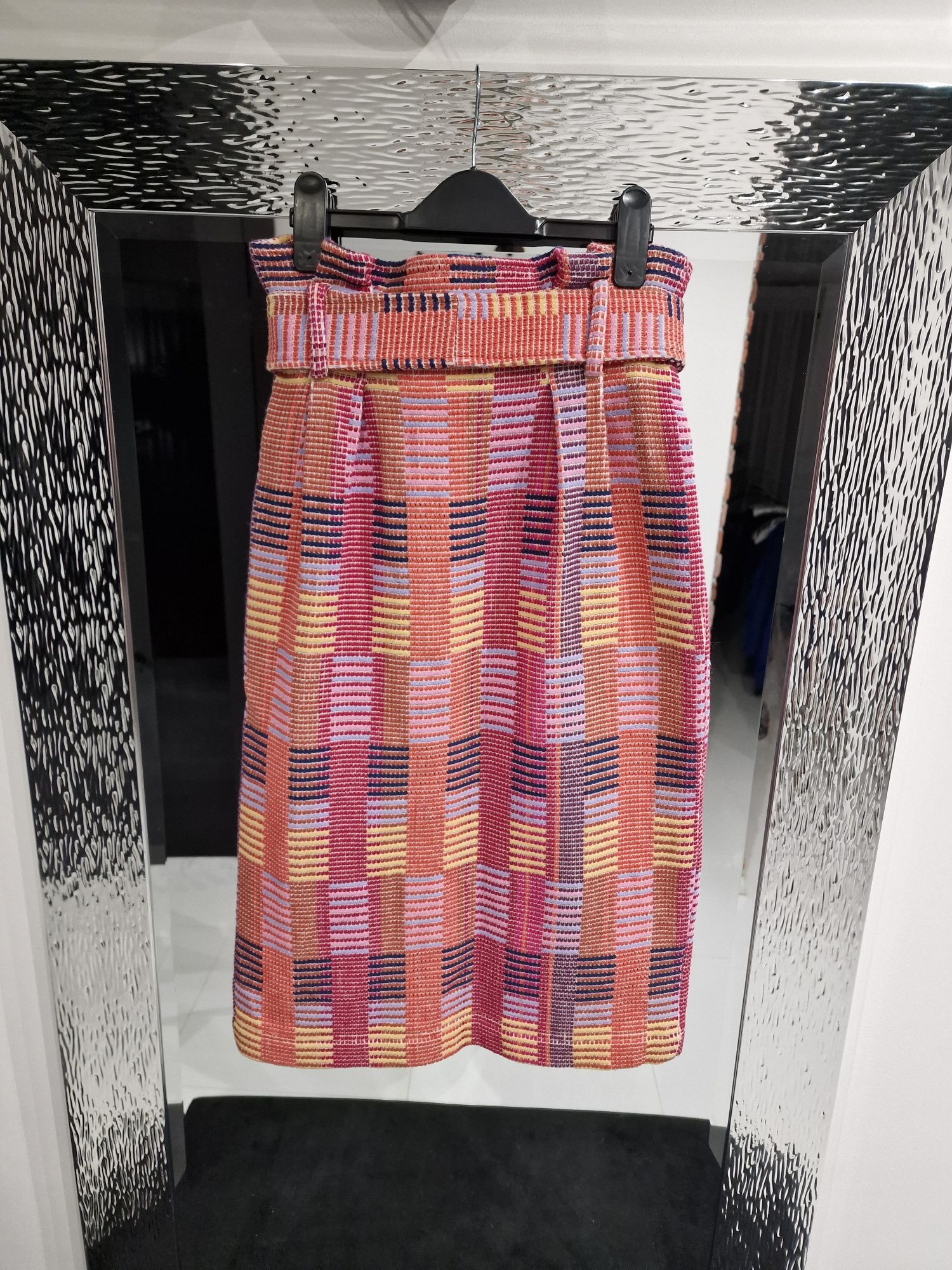 Topshop 36 34 spodnica modi multicolor kratka wiazana