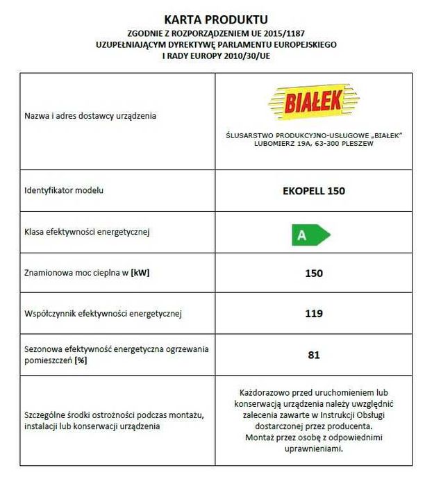 Kocioł z podajnikiem na PELLET 150kW 1500m2 5 klasa Ecodesign