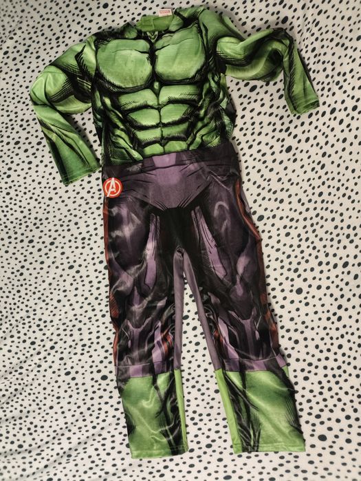 Kostium strój przebranie na bal Avengers Hulk 122 116