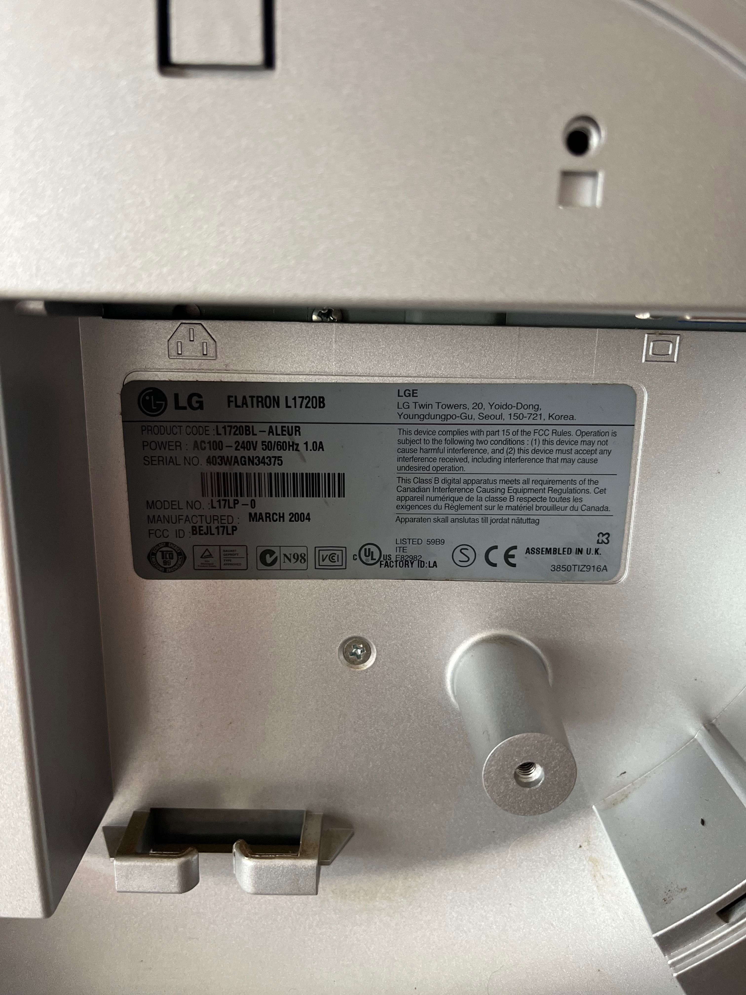 Monitor LG cinzento