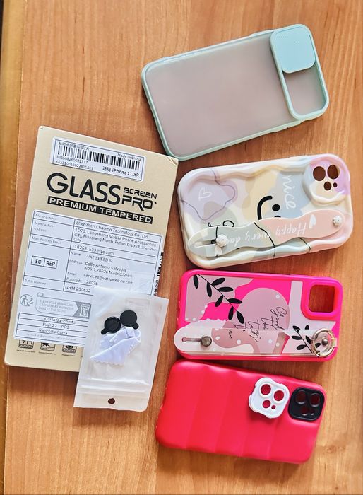 Etui na Iphone 11, 2 osłony na obiektyw, 2 szkla