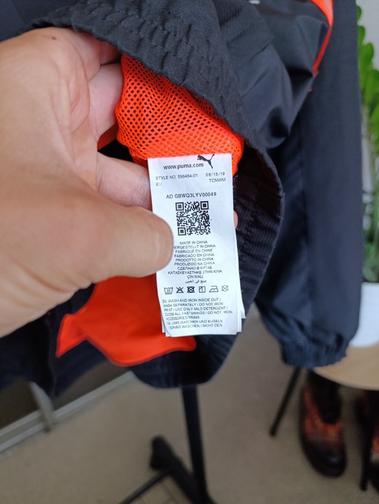 Мужская куртка ветровка puma tfs tailored for sport woven black track