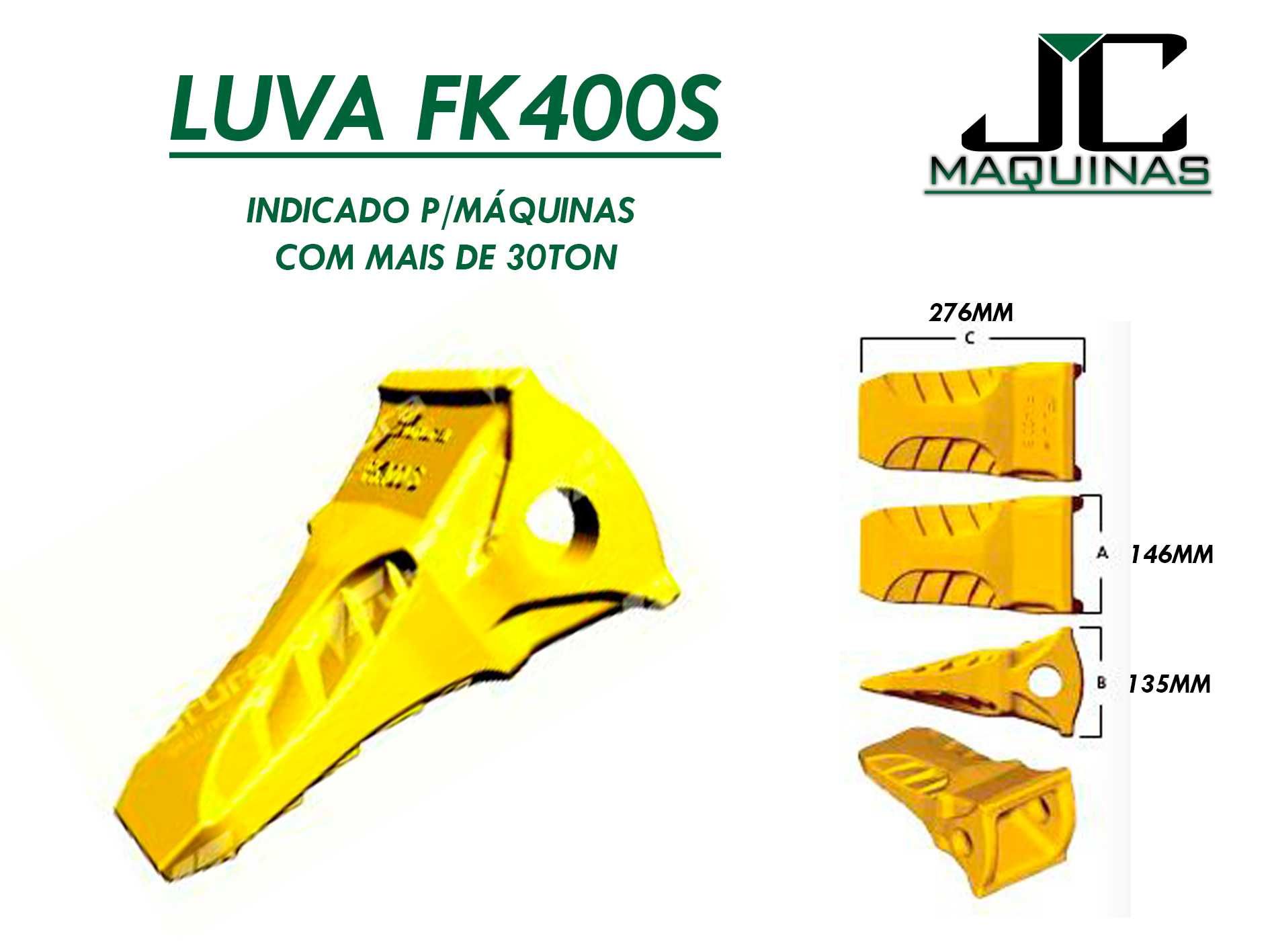 LUVAS P/MAQUINAS C/MAIS DE 25TON