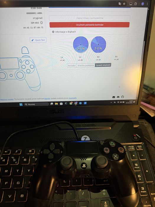 DualShock 4 JDM-055 po serwisie | nowe analogi TMR Favor Union |