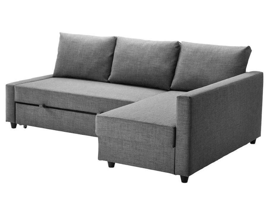 Sofa com Chaise Longue em tecido cinzento