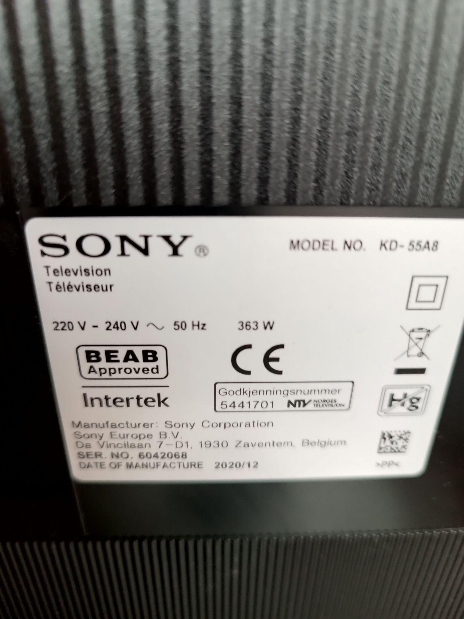 Telewizor Sony KD-55A8 uźywany