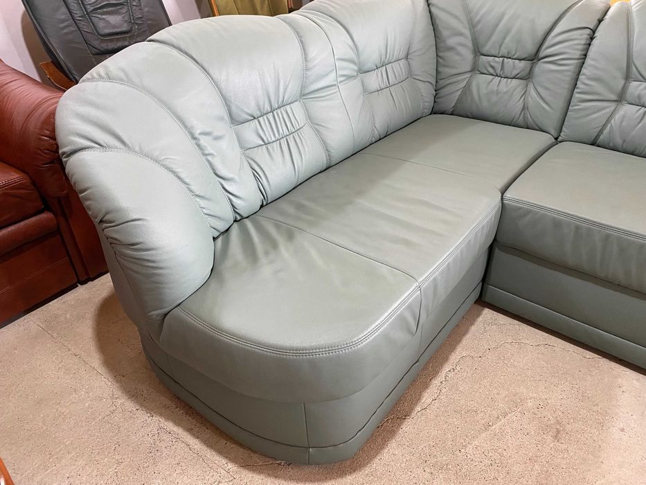 Шкіряний кутовий диван з натуральноі шкіри