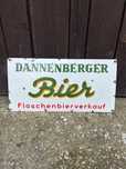 Vintage szyld emaliowany Dannenberger Bier emalia niemiecki tablica