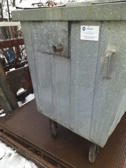 Stalowy kontener na śmieci, 1100 l