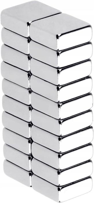 Zestaw 20 Magnesów neodymowych 10x10x4