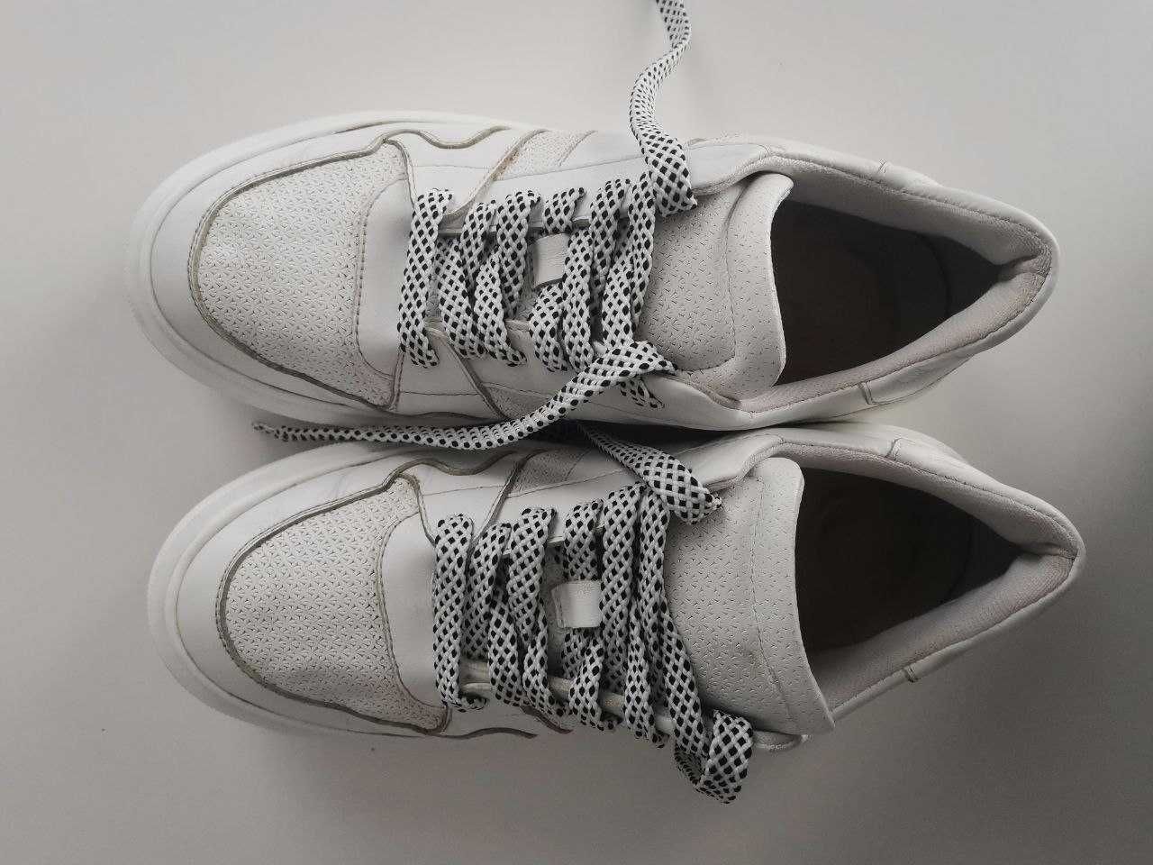 Кеди Gem Shoes |40 | 26см| білі з натуральної шкіри