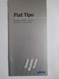 FIAT Tipo 1.4, 1.6, 1.8, 1.9 TD, 2.0 Sport cennik niemiecki rok 1994