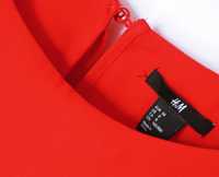 Elegancka czerwona sukienka H&M M chrzciny komunia wesele święta