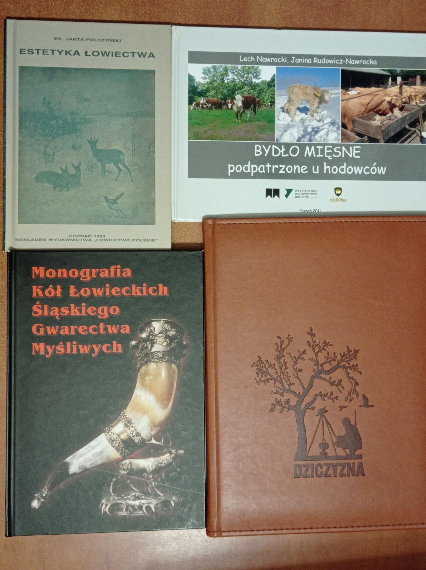 4 książki Dziczyzna Estetyka łowiectwa Monografia kół łowieckich