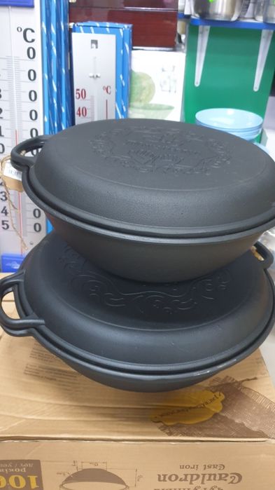 Wok чавунний 8л- 12л кришка гриль