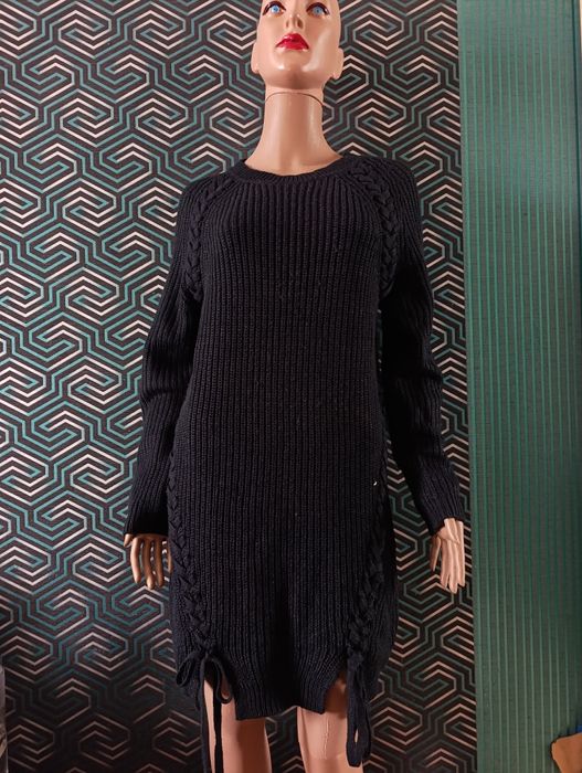 Осіннє стьобане пальто міді