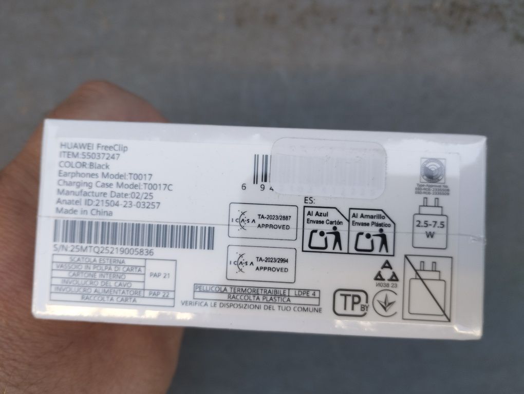 TWS-наушники Huawei FreeClip Bluetooth 5.3 Black