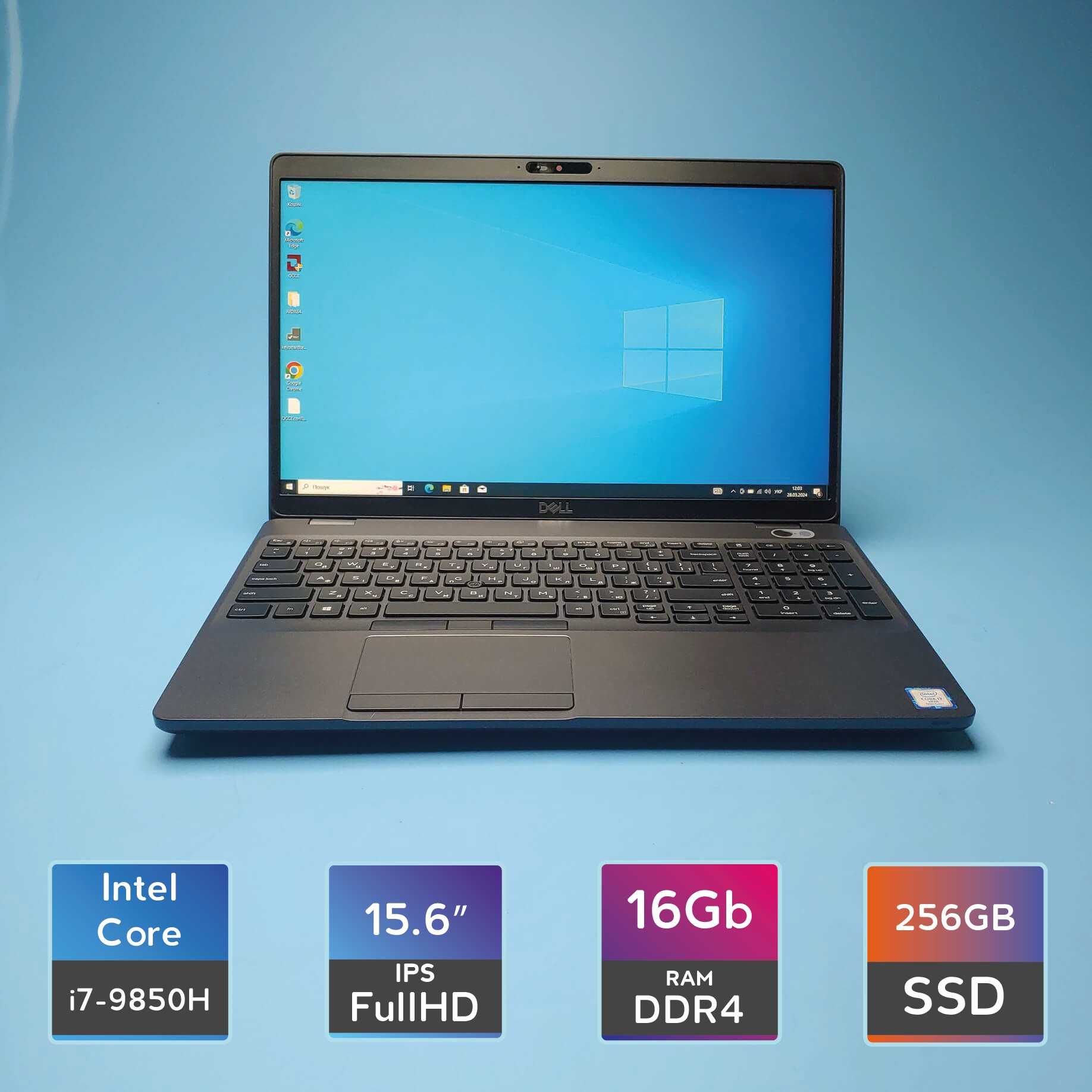 Ноутбук Dell Latitude 5501 (i7-9850H/RAM 16GB DDR4/SSD 256GB)(7223)
