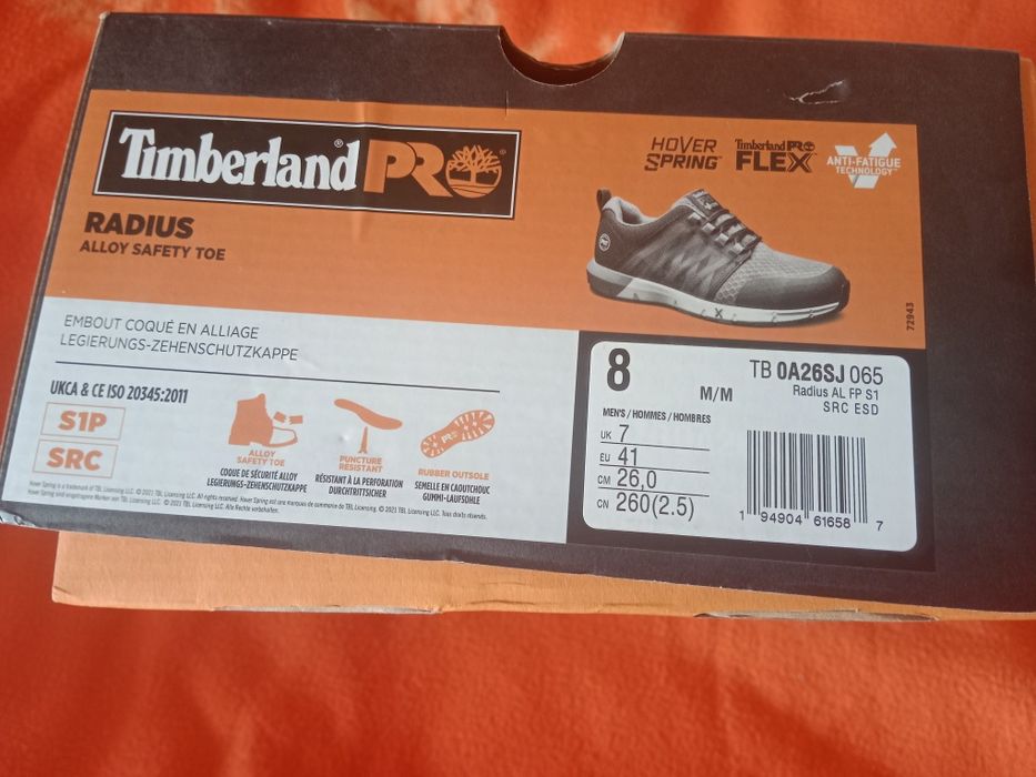 Calçado Timberland pro com palmilha e biqueira aço,novo com caixa e et