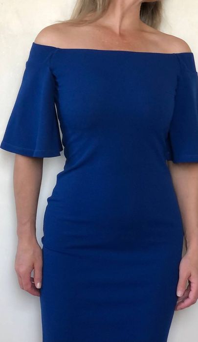 Сукня волошкового кольору / плаття синє/блакитне -красива котельна сук