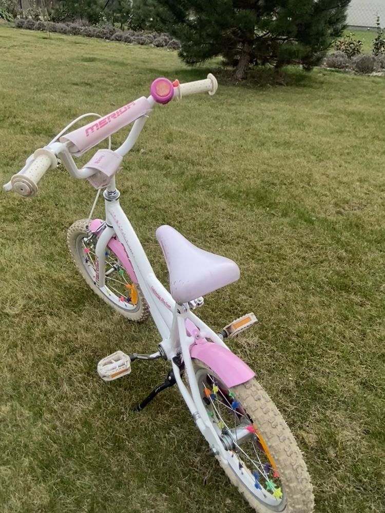 Dziecięcy rower merida (biało różowy)
