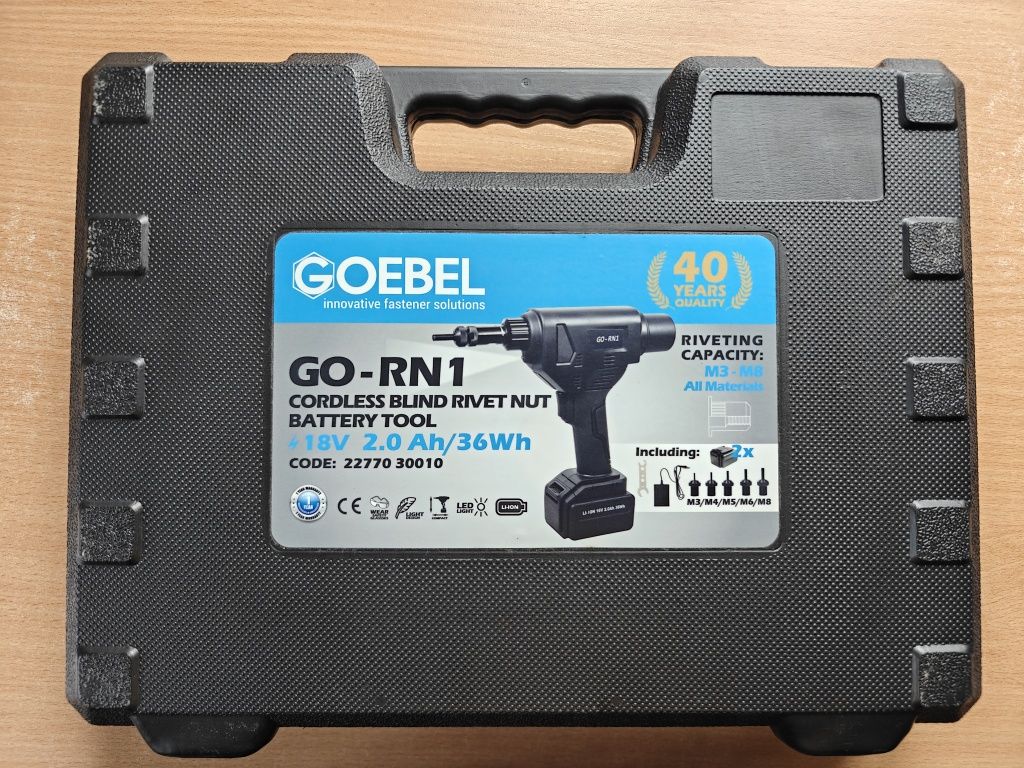 Заклепочник акумуляторний GOEBEL GO-RN1 (M3-M8)