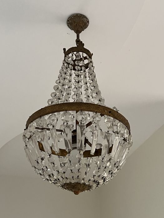 Люстра бронза,хрустальная