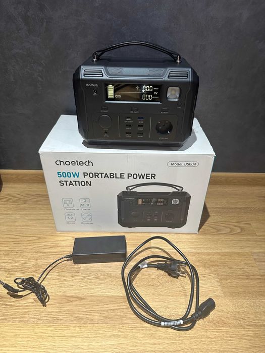 Зарядна станція Choetech BS004 500Вт (484Вт/г) QC 3.0, USB-C PD100 Вт