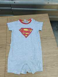 Śpioszki szare SUPERMAN wiek 9/12 miesięcy firma H&M