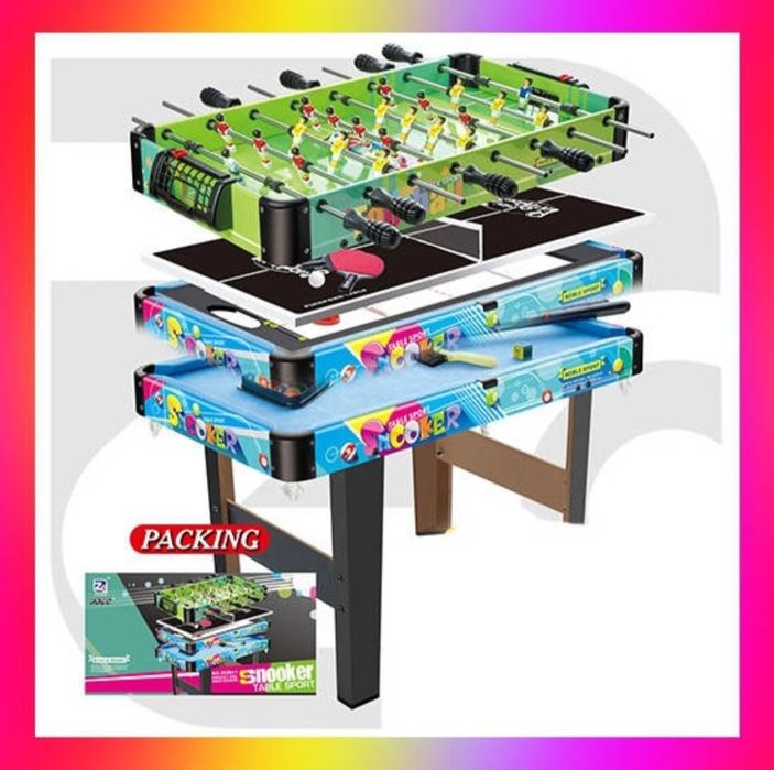 Дитяча настільна гра 4 в 1 Футбол Теніс Більярд Хокей.
