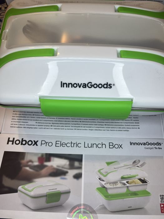 Lancheira Elétrica InnovaGoods 50W Branco e Verde