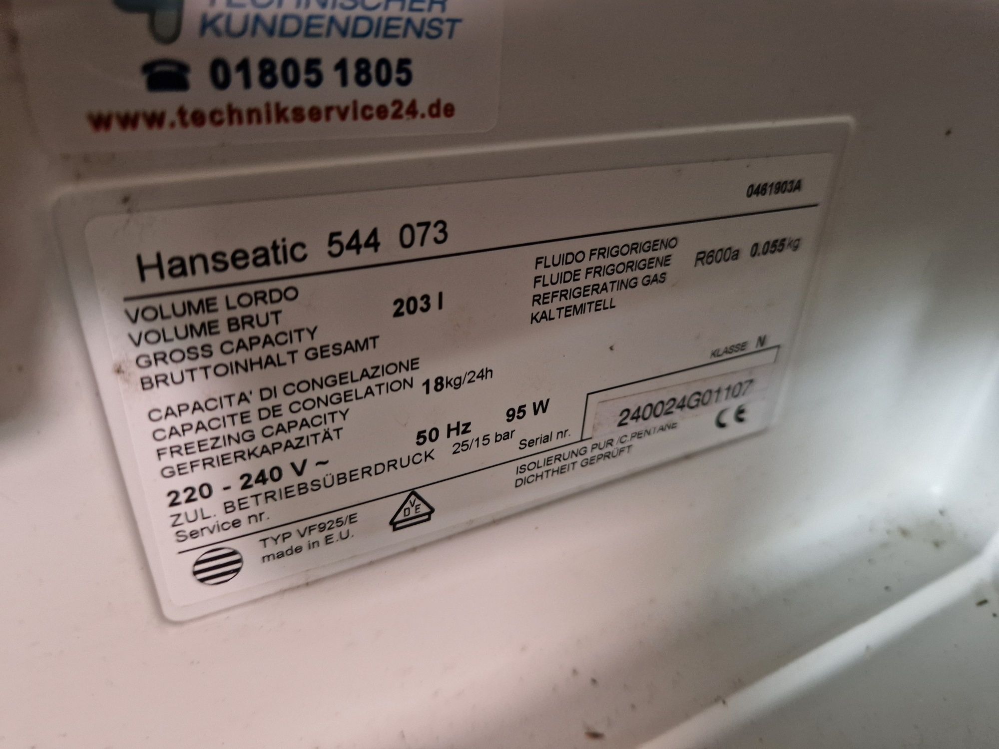 Zamrażarka 6 szuflad Hanseatic 200 litrow