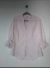 Koszula Reserved stan idealny biało-różowe paseczki elastyczna