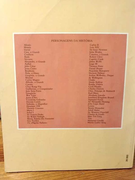 Livro: Personagens da História, Círculo de Leitores, 1989