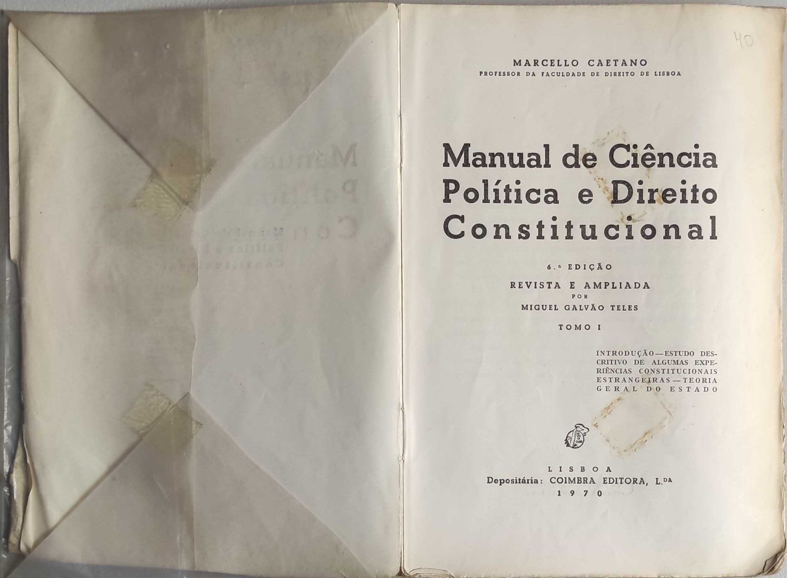 Livro - Manual de Ciência Politica e Direito Constitucional