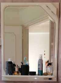 Espelho de casa banho em branco lacado