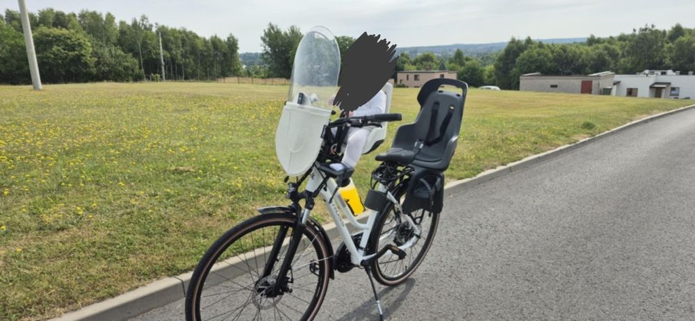 Fotelik rowerowy na kierownice przedni Bobike Mini One z osłoną