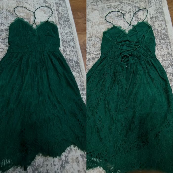 Sukienka damska wesele komunia ciemnozielona