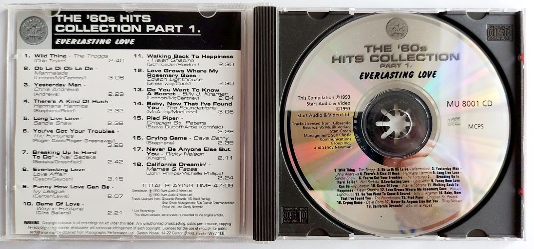 The 60's Hits Collection part. 1 1993r Mamas & Papas Ricky Nelson