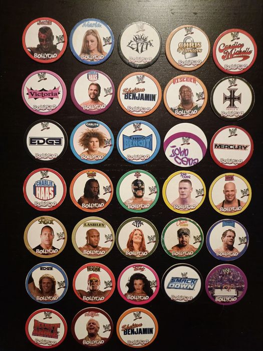 Lote tazos WWE bollycao