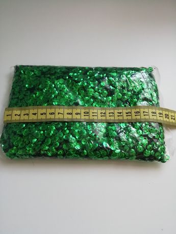 Cekiny 6mm 0,25kg zielone rękodzieło ozdoba handmade