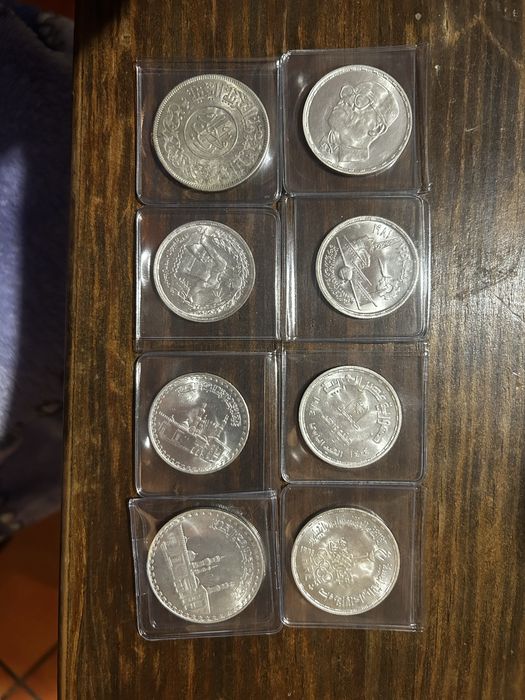 Lote 8 moedas em Prata Soberbas do Egipto