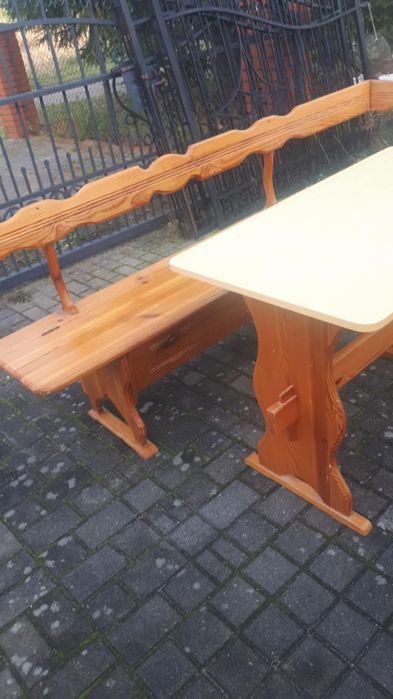 Narożnik kuchenny plus stół drewno