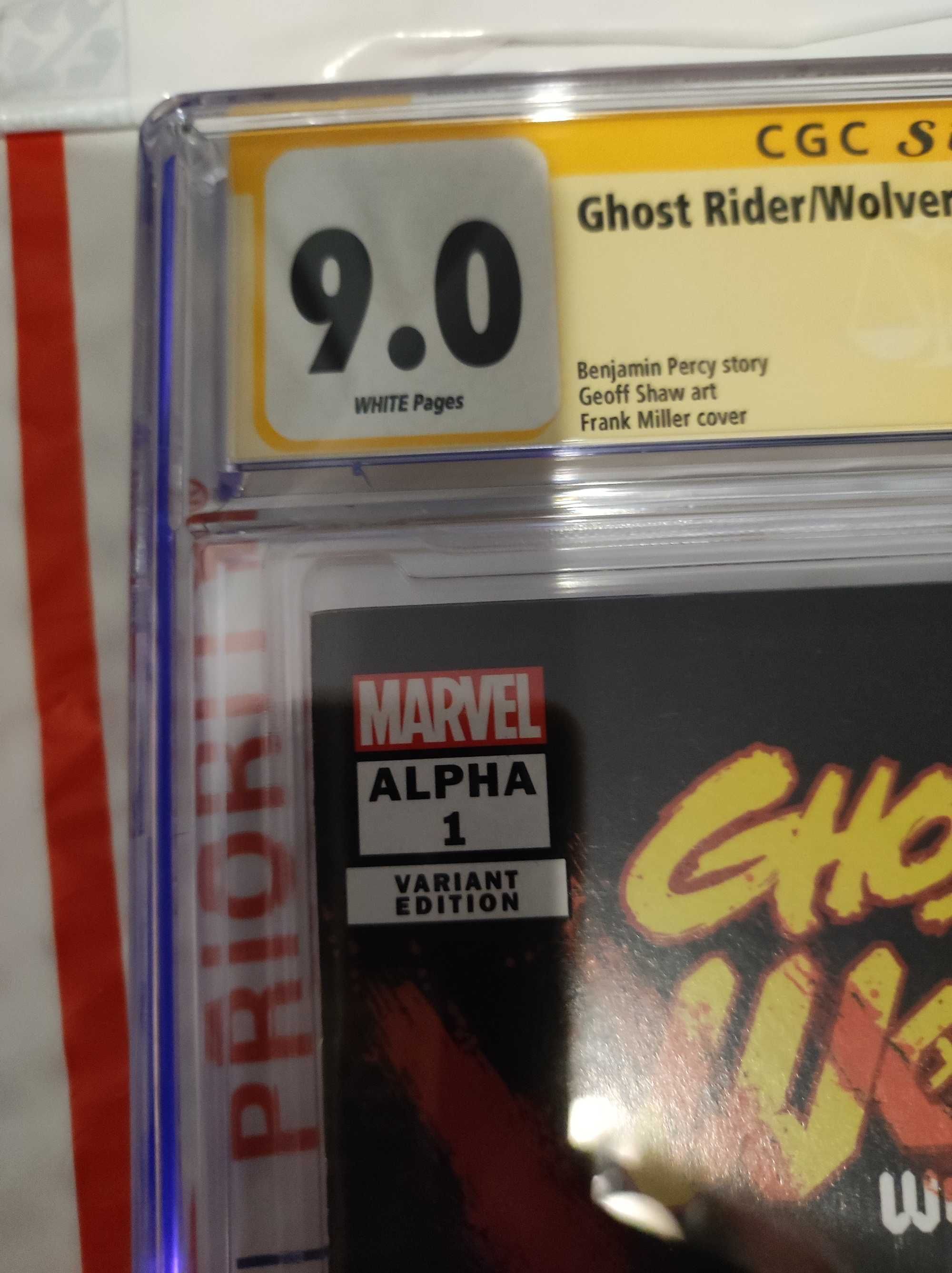 Weapons of vengeance alpha #1 CGC 9.0 assinado Frank Miller