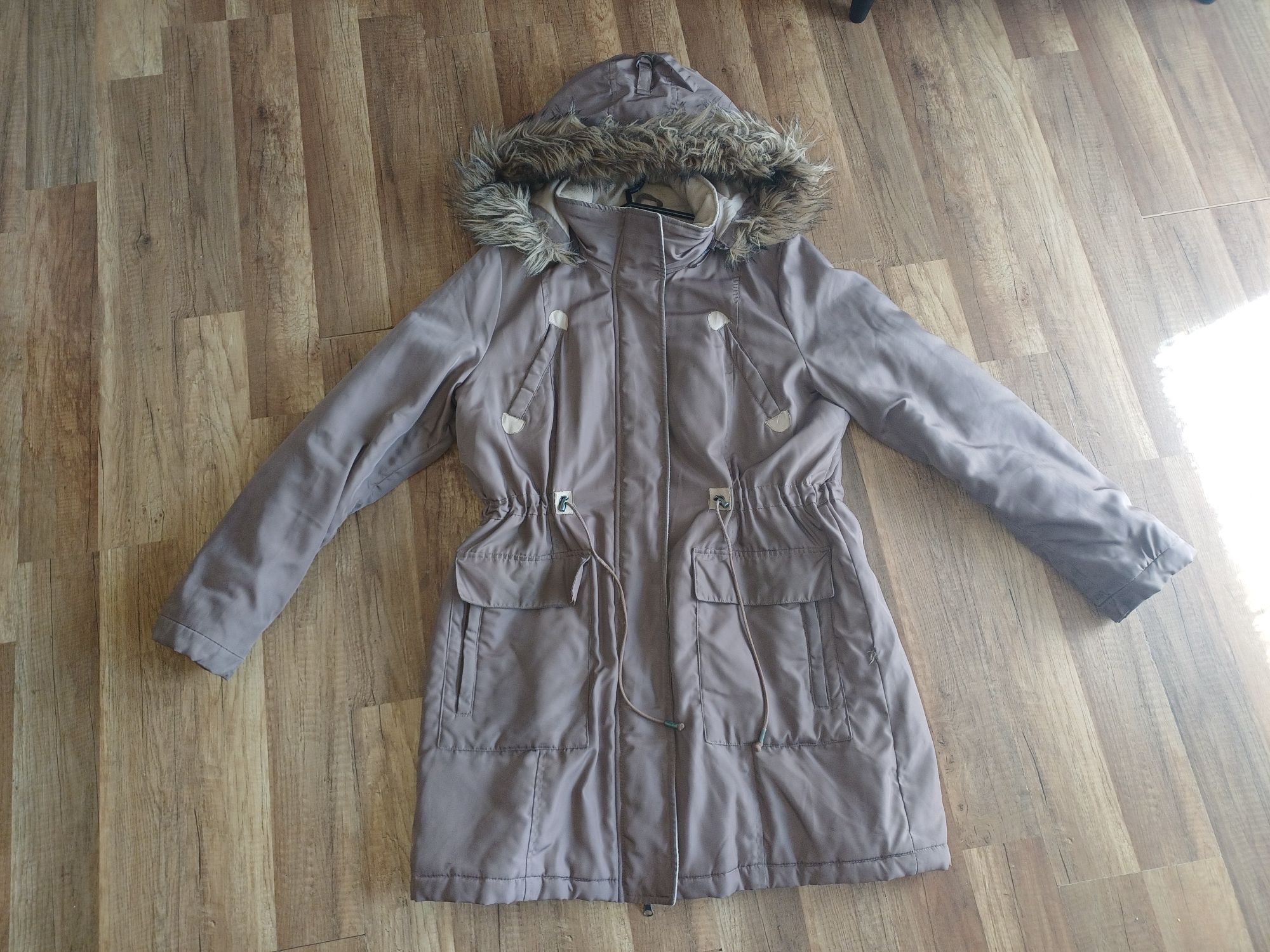 Kurtka zimowa XL parka beżowa 42 Reserved