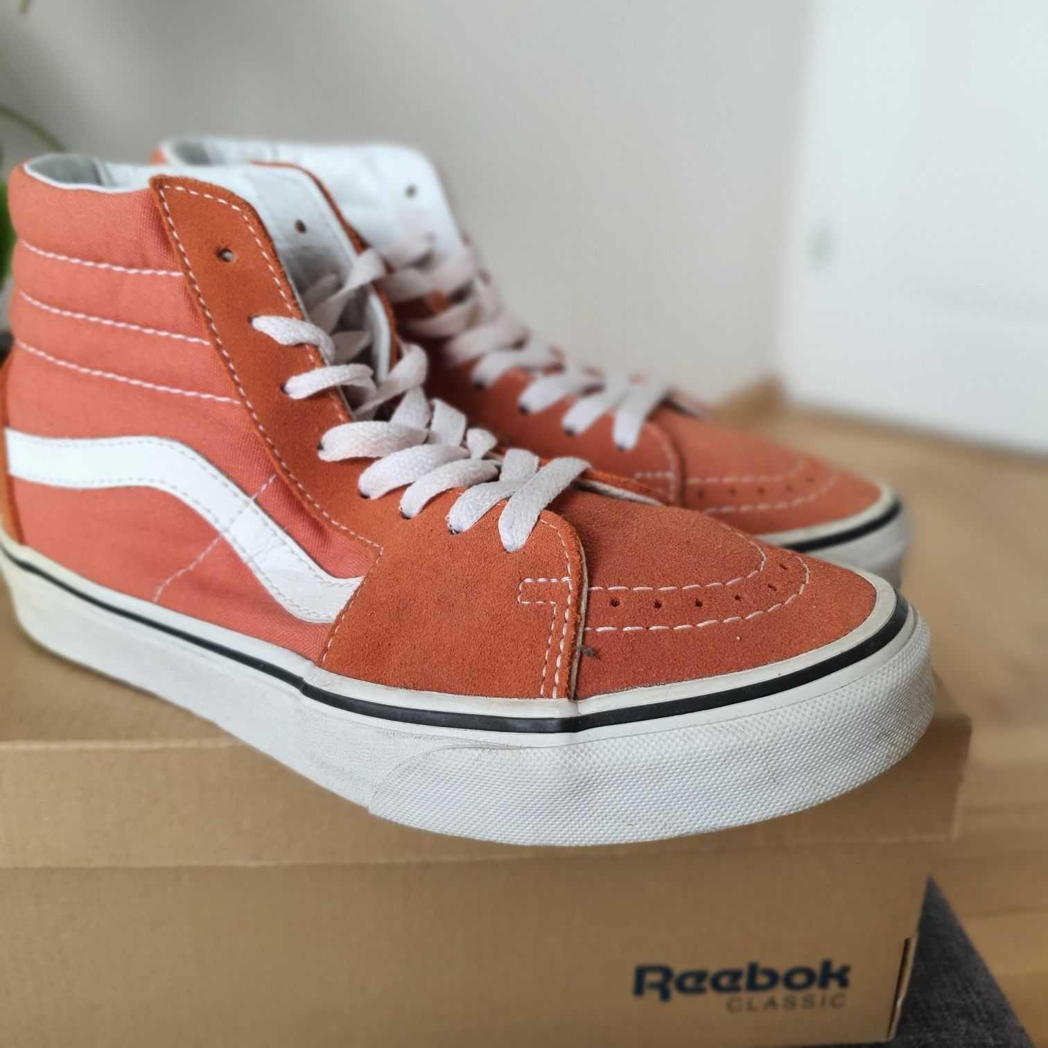 Buty VANS Sk8 Hi - pomarańczowe - r. 37 - oryginalne