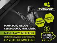 Ocieplenia poddaszy docieplenia wdmuchiwanie celulozy wełny piana PUR