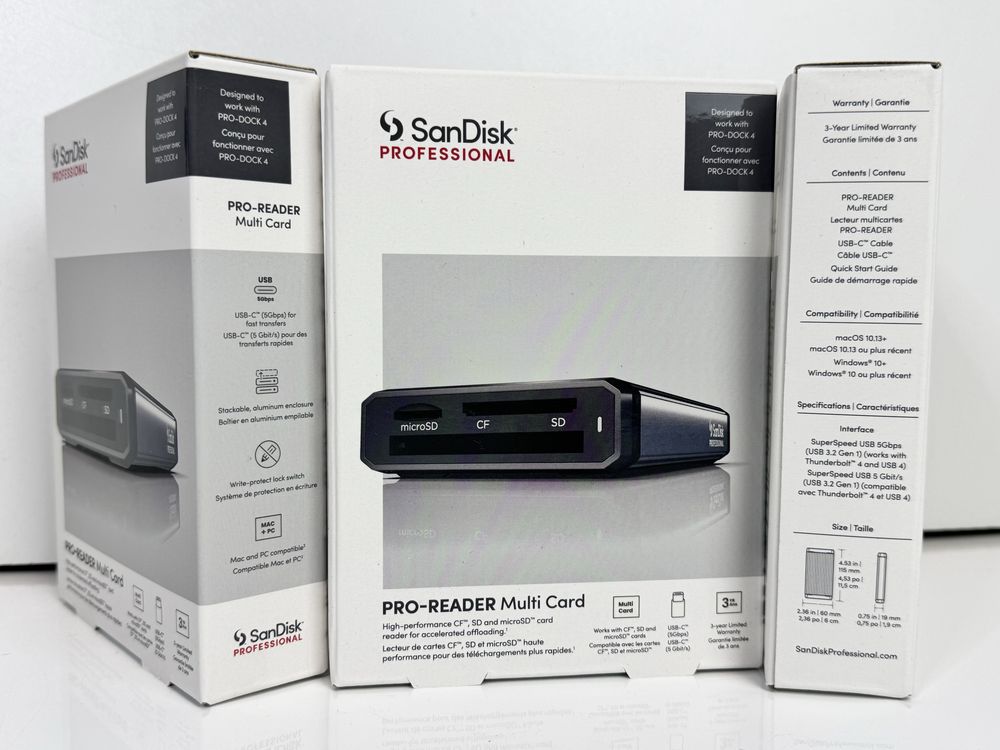 Картридер SanDisk USB-C 3.2 Professional PRO-READER SDPR3A8-0000