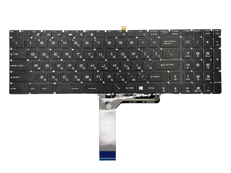 Клавіатура MSI GP63 GP73 GF62 GF62VR GF72VR (з підсвіткою RGB)